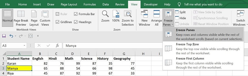How to Freeze Multiple Rows in Excel