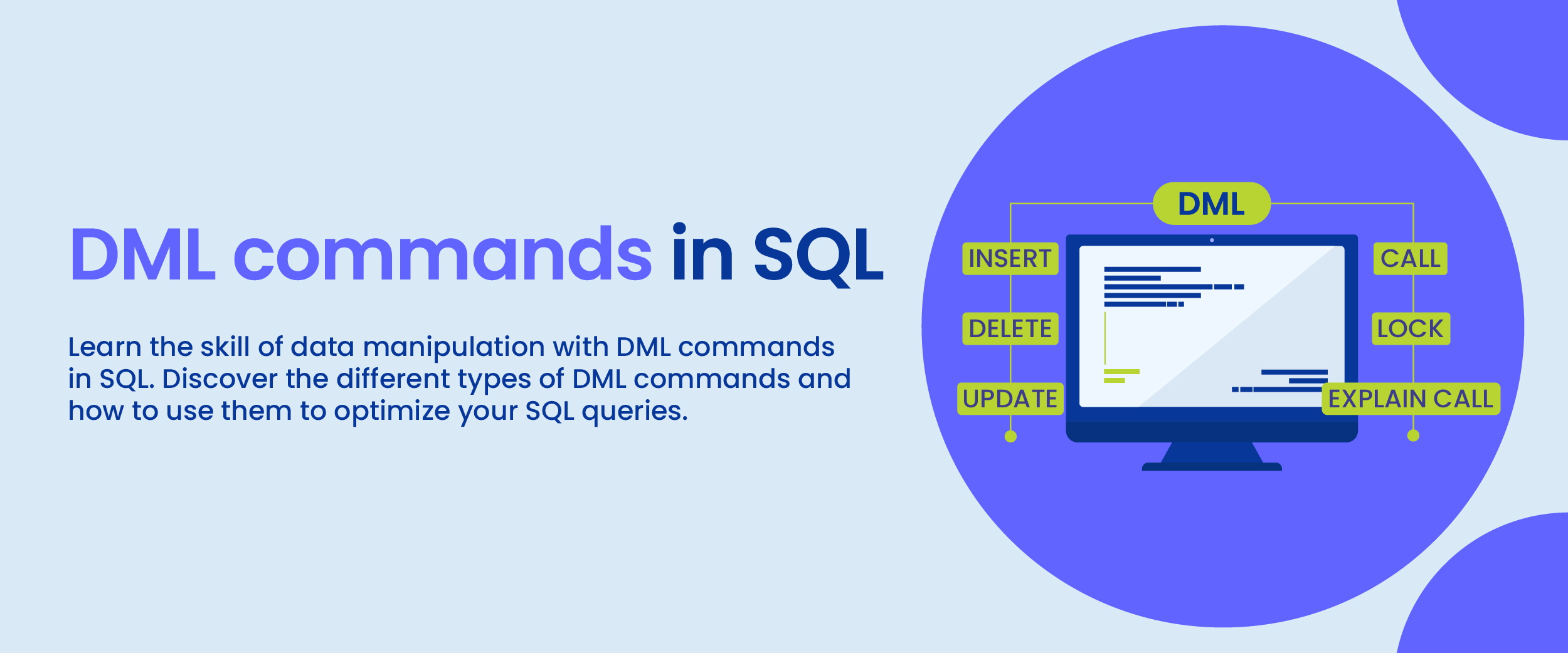 DML commands in SQL