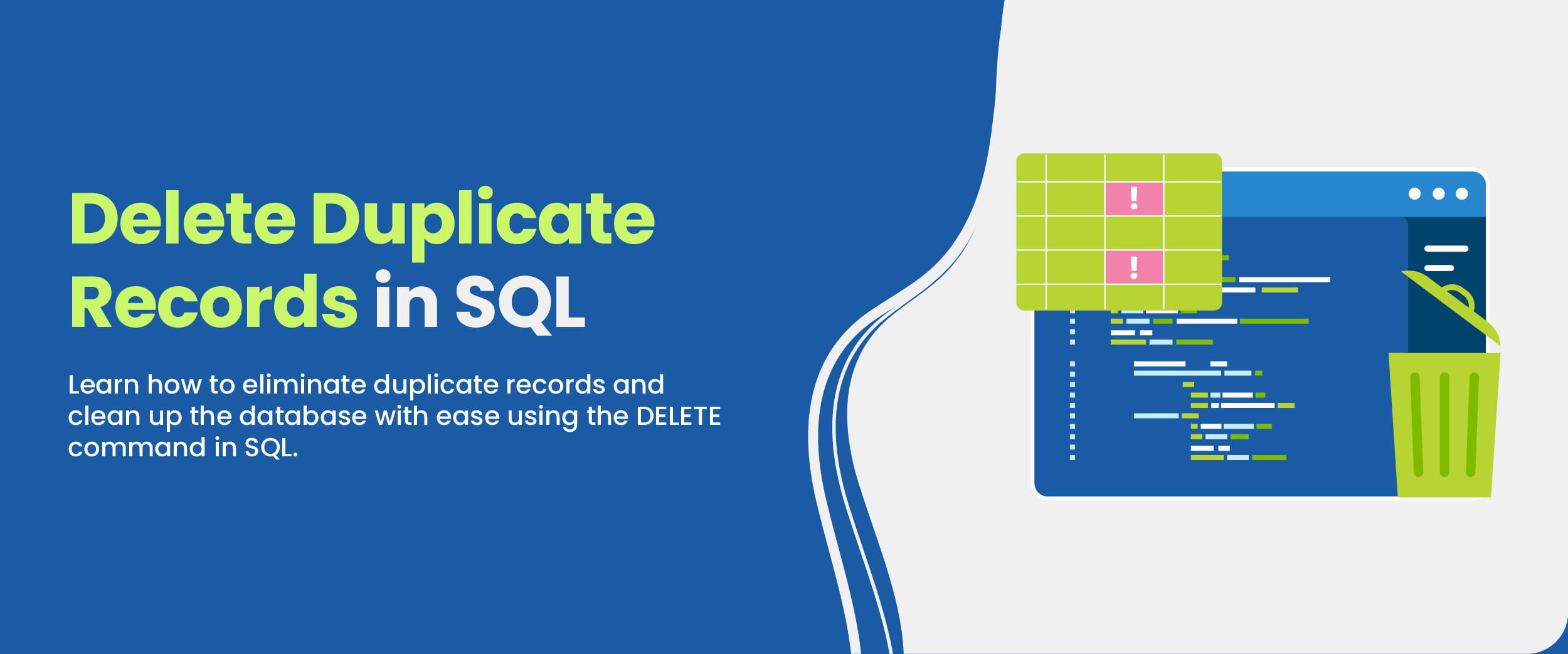 Delete duplicate records in SQL