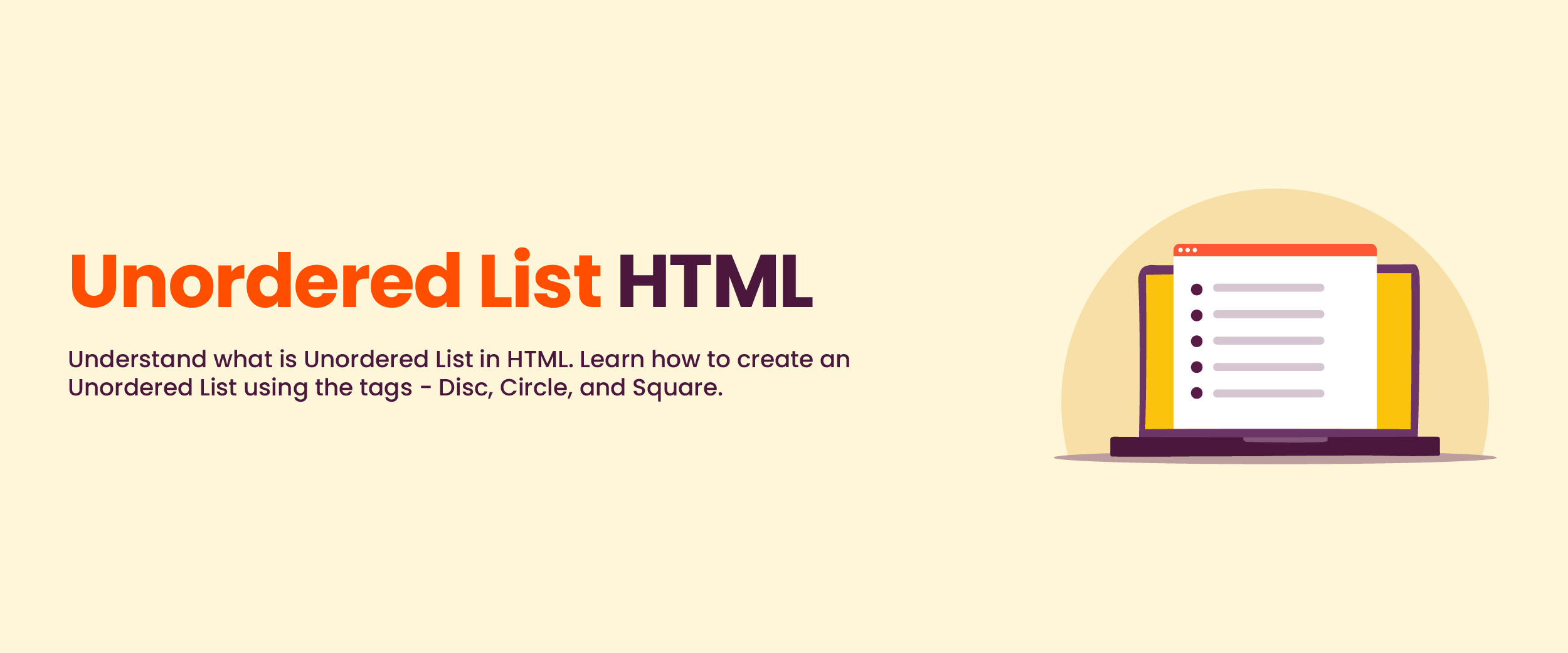 Unordered List in HTML