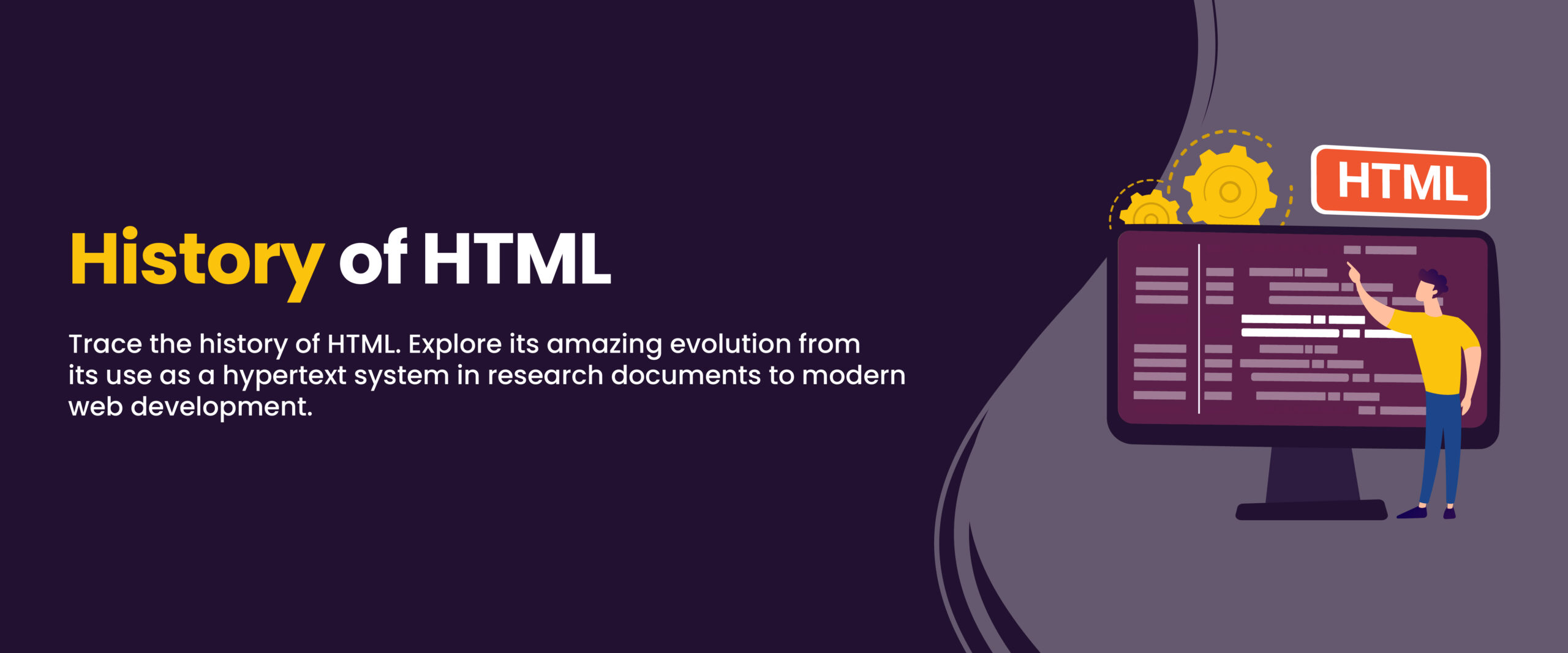 history of HTML